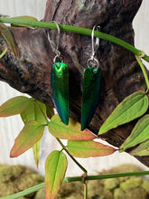 Load image into Gallery viewer, Beetle Wing Earrings short
