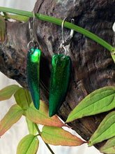 Load image into Gallery viewer, Beetle Wing Earrings short

