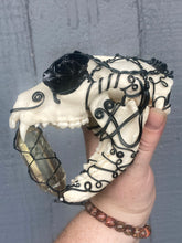 Load image into Gallery viewer, Wire Wrapped Raccoon Skull
