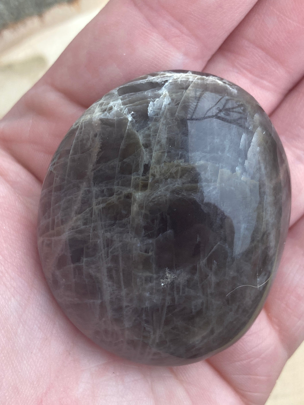 Black Moonstone Palmstone