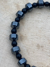 Load image into Gallery viewer, HEMATITE NIGHT ~ Hematite, Glossy Onyx
