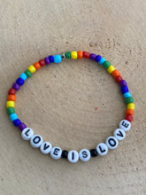 Load image into Gallery viewer, Love is Love Pride Stretch Bracelet
