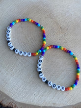 Load image into Gallery viewer, Love is Love Pride Stretch Bracelet
