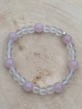 Load image into Gallery viewer, BIRTHDAY CAKE ~ Rose Quartz and Frosted Quartz
