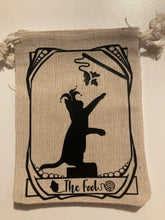 Load image into Gallery viewer, Cat Tarot Card Canvas bags 5x7”
