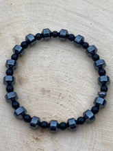 Load image into Gallery viewer, HEMATITE NIGHT ~ Hematite, Glossy Onyx
